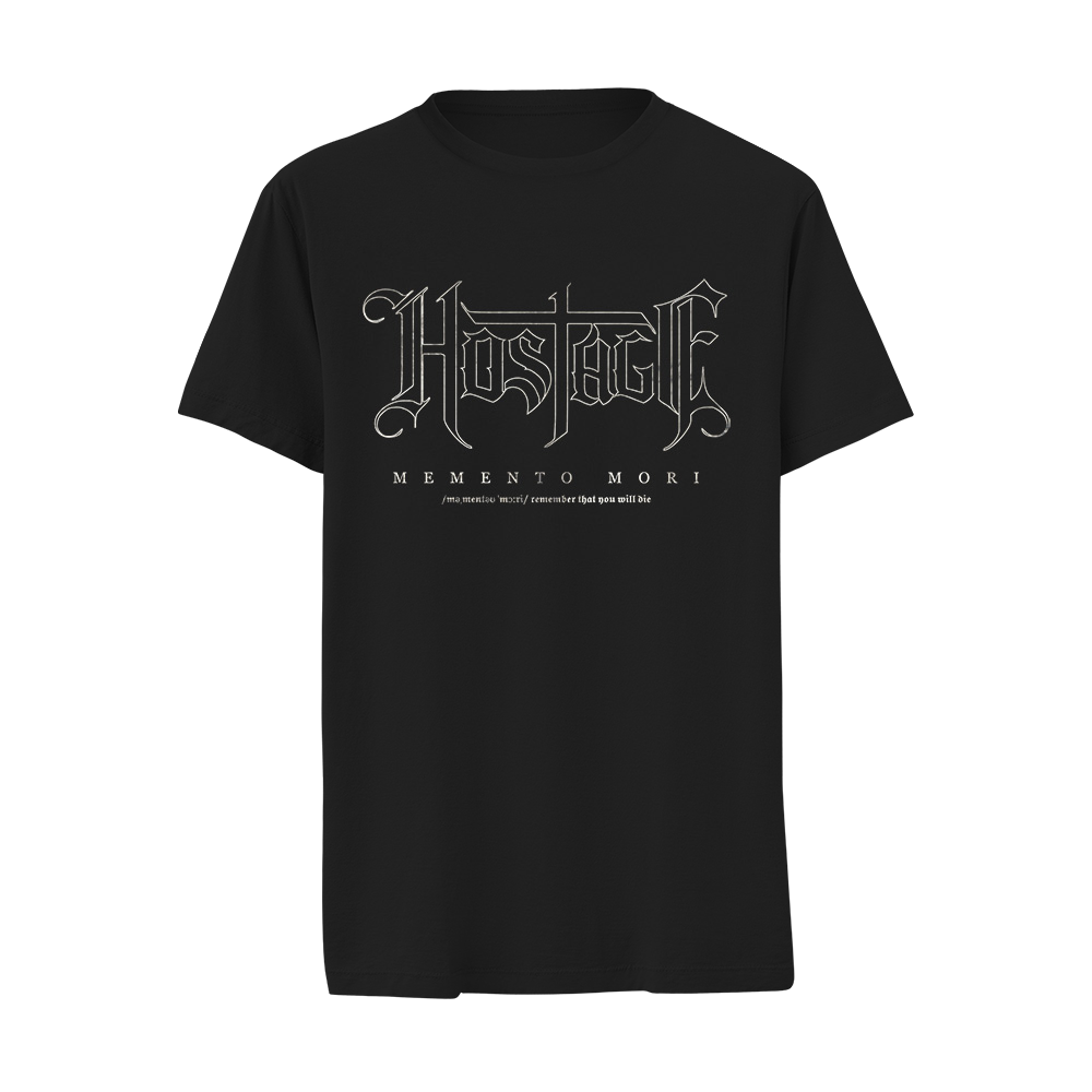 HOSTAGE MEMENTO MORI Black T-Shirt Merchandise front