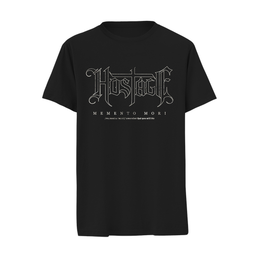 HOSTAGE MEMENTO MORI Black T-Shirt Merchandise front