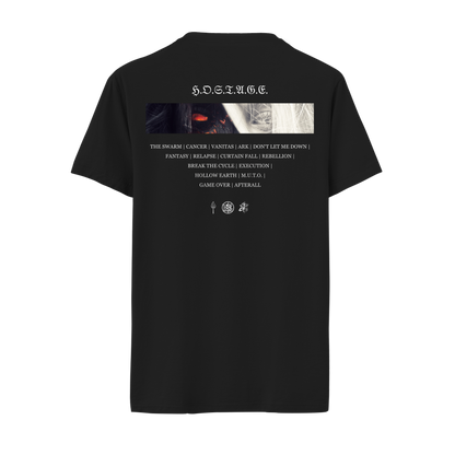 HOSTAGE MEMENTO MORI Black T-Shirt Merchandise back
