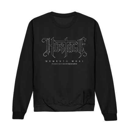 HOSTAGE MEMENTO MORI Black Sweatshirt Merchandise front