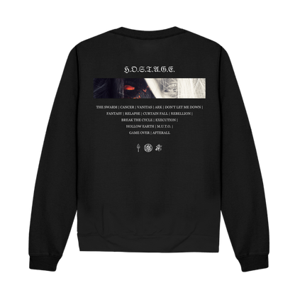 HOSTAGE MEMENTO MORI Black Sweatshirt Merchandise back