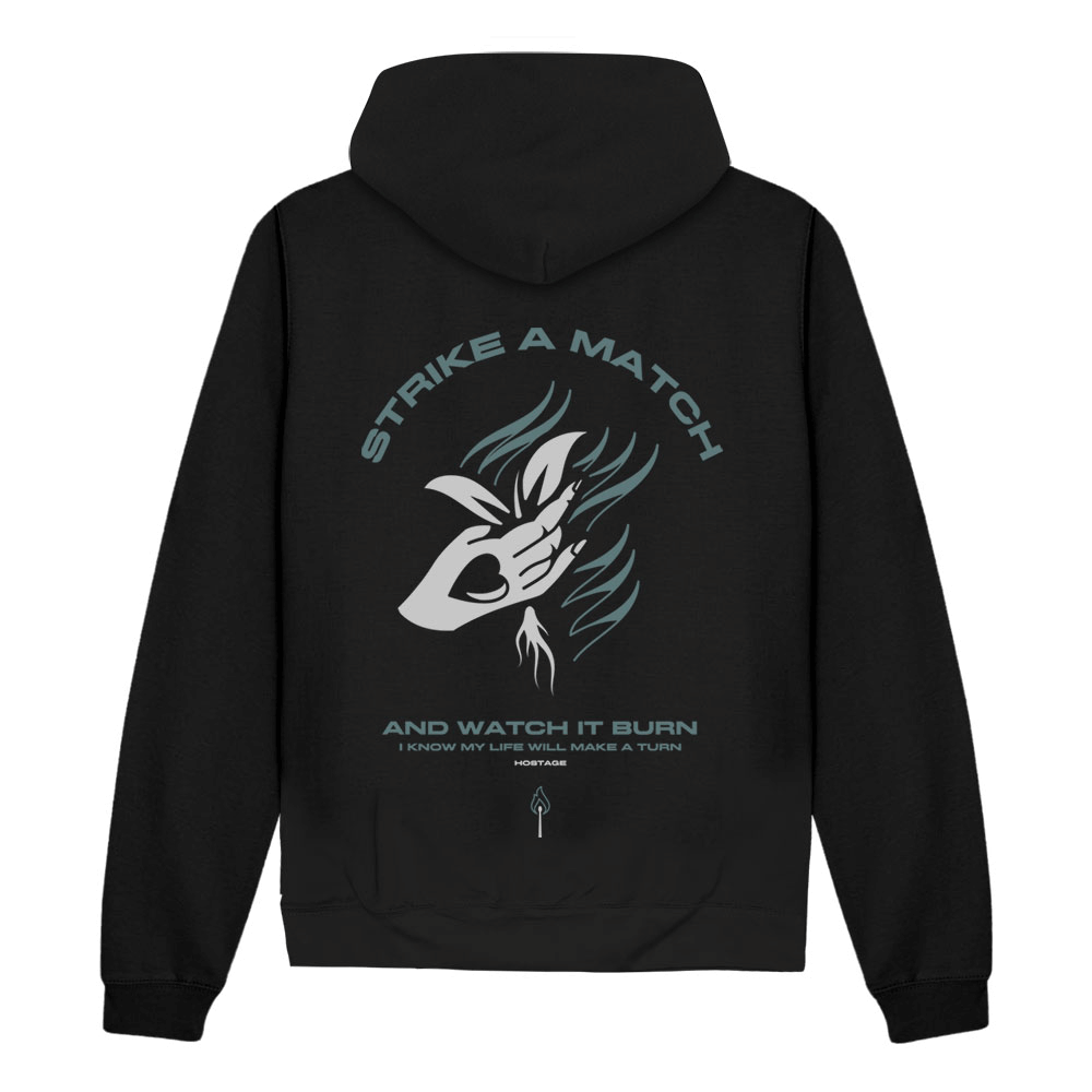 HOSTAGE Afterall Black Hoodie Merchandise back